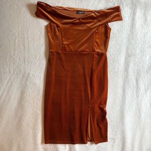Velvet Off-Shoulder Dress